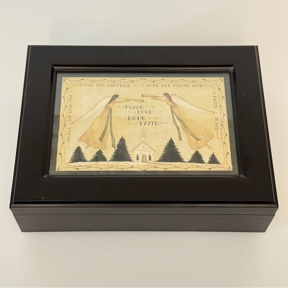 Wood Jewelry Music Box - Plays ‘Carousel Waltz’